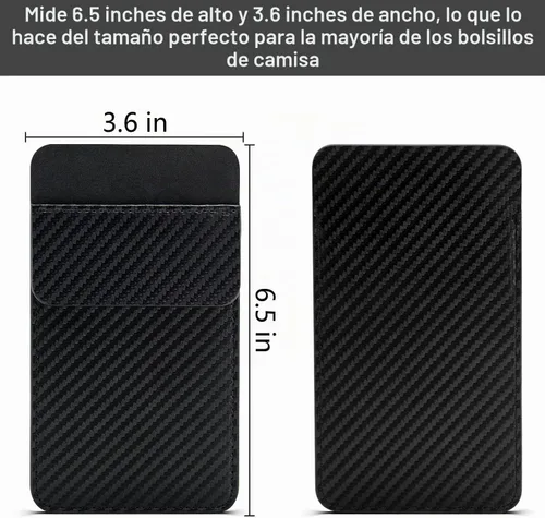 Vista 3 de Protector de bolsillo de cuero para hombres: un protector de bolsillo multiusos para camisas - Protector de bolsillo con patrón de fibra de carbono