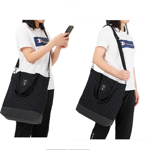 Vista 6 de KALIDI - Bolso grande de lona para mujer bolso de hombro cruzado bolso de mano casual bolso de trabajo