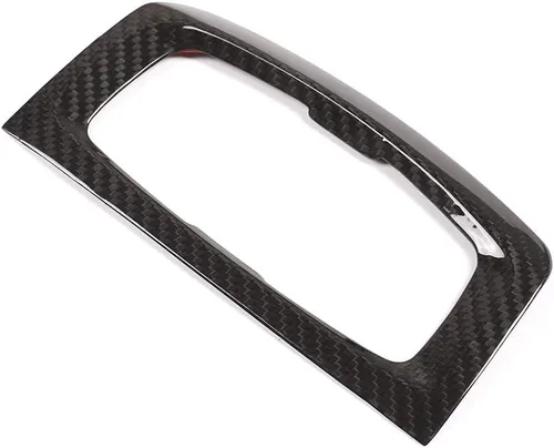 Vista 8 de Fibra de carbono real para BMW X5 f15 2014-2018 interruptor de faros de coche decoración marco accesorios