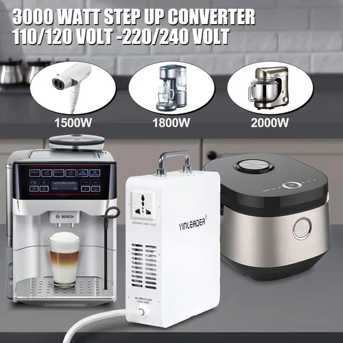 Vista 7 de Yinleader 3000W 110v a 220v convertidor paso hacia arriba transformador
