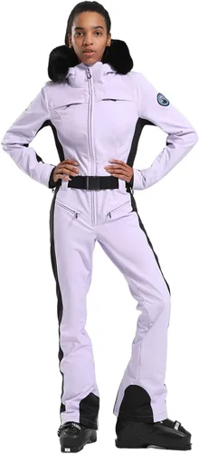 Vista 50 de GSOU SNOW Traje de esquí para mujer, traje de nieve de una pieza, para snowboard, delgado, aislante, impermeable, resistente al viento