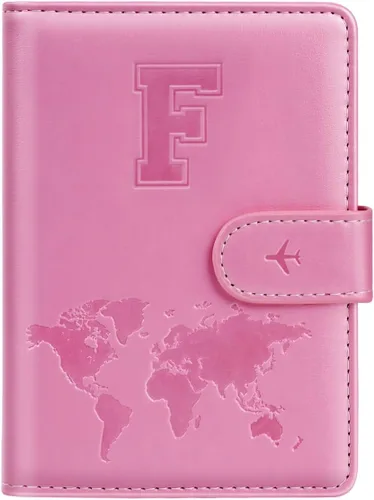 Vista 59 de Funda para Pasaporte Personalizada con Letra de la A a la Z, Billetera de Viaje con Bloqueo RFID, Funda para Pasaporte, Estuche para Pasaporte