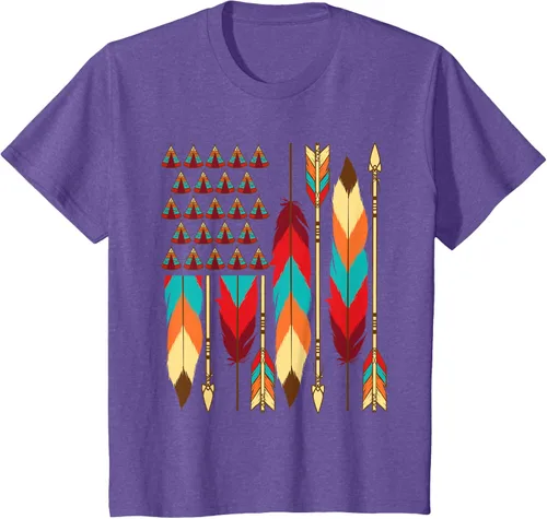Vista 58 de Native American Bandera - Camiseta de veteranos indígenas del Mes del Orgullo, Negro, S