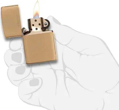 Vista 5 de Encendedor de latón Zippo 204 grabado personalizado, regalo personalizado para hombres, padrinos de boda, cumpleaños o aniversario