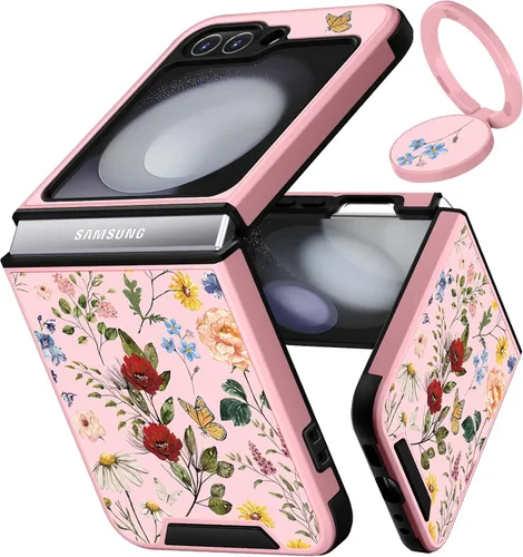 Vista 230 de Funermei para Samsung Galaxy Z Flip 4 Funda - Funda de Teléfono Bonita para Mujeres y Niñas con Mariposas Bonita Estética Femenina Diseño