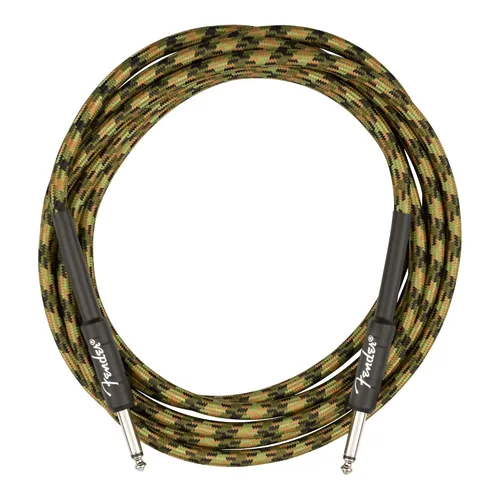 Vista 20 de Fender Cable de instrumento original de 18.6 pies, recto, negro, 1 paquete