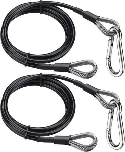 Vista 9 de TOBWOLF 2 Pack Gym Extension Cable, Compatible with Bowflex Home Gym Heavy-Duty Steel Wire & Smooth Coating, Ideal Fitness Accessories for Lat