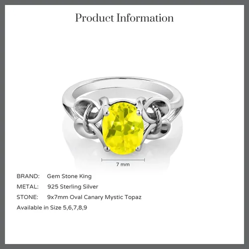 Vista 43 de Gem Stone King Anillo de compromiso ovalado con piedra natal para mujer, plata de ley 925, ovalado de 0.354 x 0.276 in, anillo de compromiso