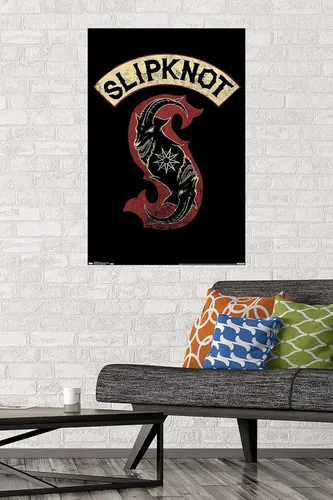 Vista 2 de Trends International Slipknot - Póster de pared de parche, 22.375 x 34 pulgadas, versión premium sin marco