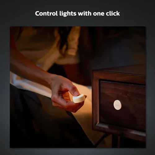 Vista 8 de Kit básico de botón inteligente Philips Hue White Base Lumen (60W), funciona con Amazon Alexa, Google Assistant, Apple HomeKit 60 vatios