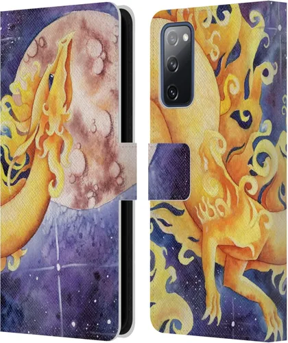 Vista 374 de Head Case Designs Officially Licensed Carla Morrow Galactic Entrancement Dragons Leather Wallet Case Compatible with Samsung Galaxy A07 4G