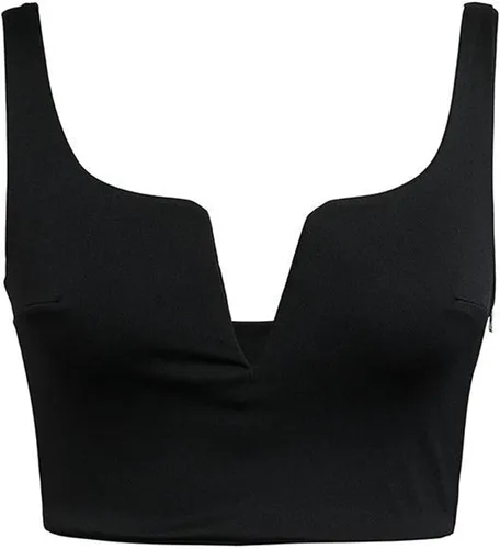Vista 6 de Blusa sin mangas Susupeng con cuello profundo en V para mujer ajustada con cierre lateral blusa corta casual