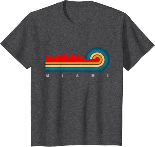 Vista 29 de Camiseta Retro City of Miami Florida, Negro