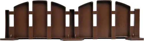 Vista 2 de EasyFlex Borde de Paisaje sin Excavación con Espigas de Anclaje, 11.4 cm de Alto, Valla Decorativa de Aspecto de Madera Adirondack, Kit de 4.57 m