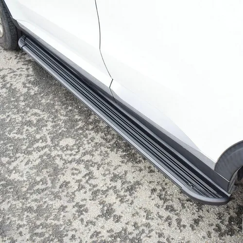 Vista 6 de Estribos aptos para Audi Q8 2019 2020 pedales laterales barras de aluminio negro
