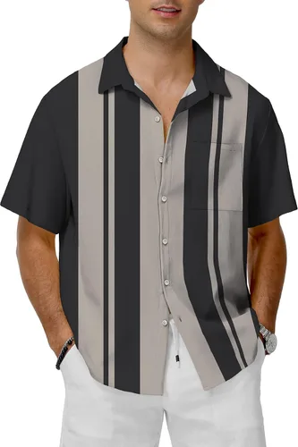 Vista 12 de KYKU Hawaiian Shirt for Men: Tropical Summer Beach Short Sleeve Button Down Shirt with Pocket