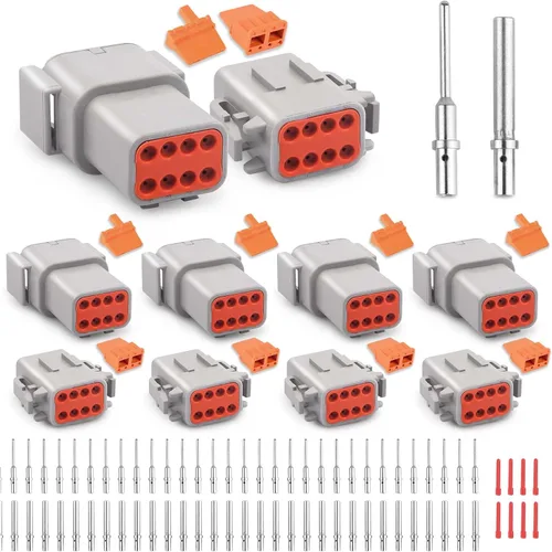 Vista 11 de JRready Deutsch DTM - Juego de 4 conectores de 2 pines, conectores de cable eléctrico impermeables IP67 con tamaño 20 contactos sólidos 20-22AWG