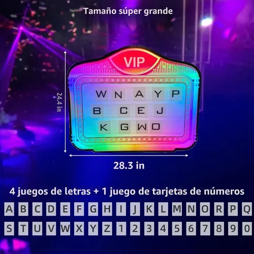 Vista 3 de Letrero de servicio de botellas, presentador de botellas para club nocturno, letrero de luces de servicio de botellas con 4 letras y 1 número