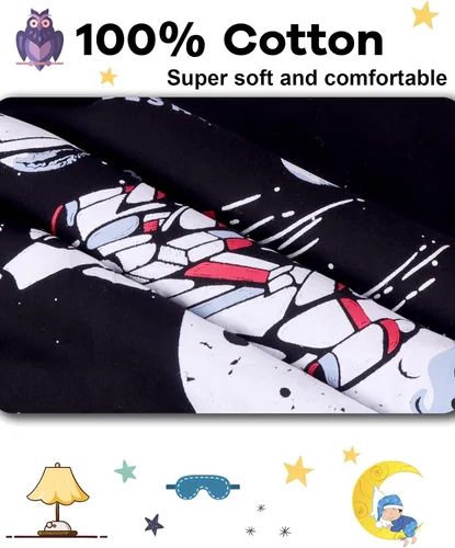 Vista 5 de DAUGHTER QUEEN Boys Pajamas 4 Pieces Short Set 100% Cotton Sleepwear Size 18 Months-12 Years