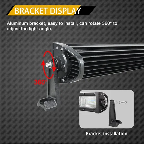 Vista 6 de SKYWORLD Barra de luz de 52 pulgadas, 67500 lm, haz combinado de inundación recta, haz combinado de luces LED para automóvil, lámpara antiniebla