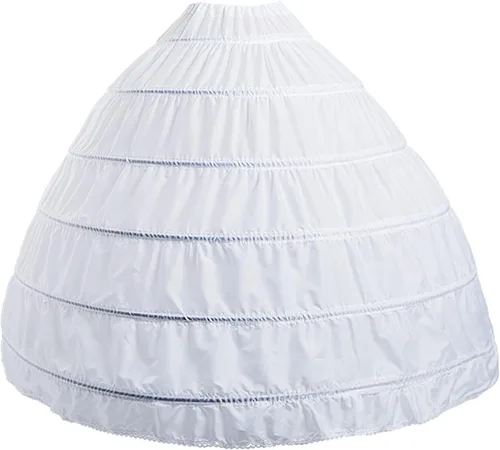 Vista 9 de 6 Hoop Skirt for Women Ball Gown Petticoat Underskirt Negro