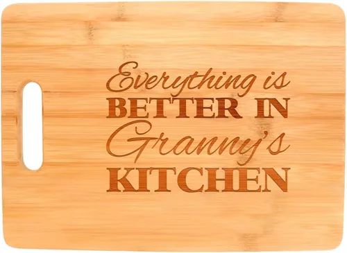 Vista 6 de Everything Is Better in Gigi's Kitchen Decor Grandma Gift - Tabla decorativa de madera con forma de paleta