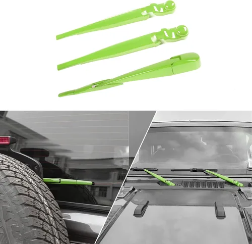 Vista 15 de Kit de moldura de cubierta de limpiaparabrisas delantero y trasero para Jeep Wrangler JL JLU y Gladiator JT 2018-2021 (azul bebé)