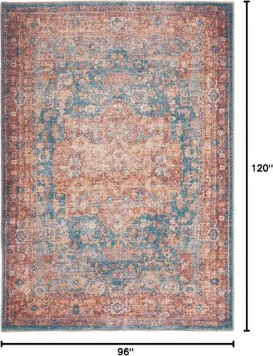 Vista 222 de GLN Rugs Traditional Collection - Alfombra de felpilla lavable a máquina, tradicional lavable, antideslizante, alfombra de felpilla de pelo corto