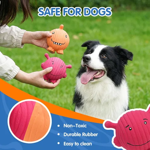 Vista 22 de Pelota de juguete indestructible para perros, pelotas de tenis duraderas para masticadores agresivos, pelotas flotantes y de alto rebote