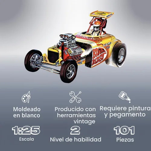 Vista 2 de MPC Bantam Blast Dragster 1:25 Kit de modelo a escala 1:25