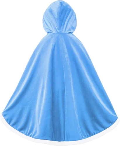 Vista 6 de Zando Capa con capucha de princesa para niñas, disfraces de Navidad, Halloween, cosplay