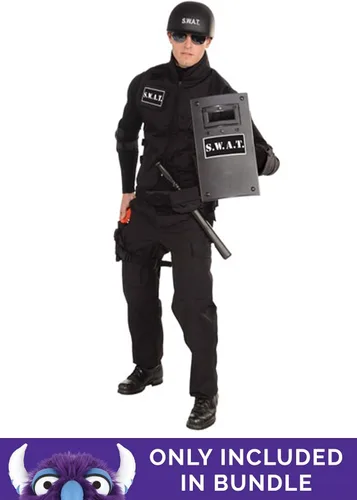Vista 3 de Disfraz de comandante SWAT para niños, disfraz de equipo Swat para niños