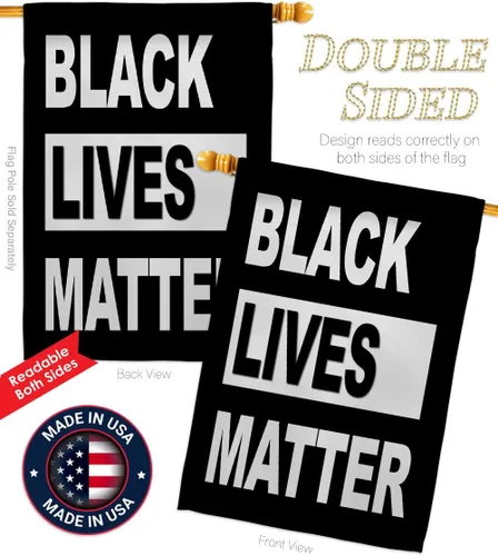 Vista 3 de BLM - Juego de derechos civiles de apoyo, causa, anti racismo, revolución, movimiento, igualdad, decoración social, cartel de regalo para patio
