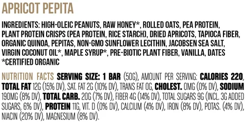 Vista 2 de Big Spoon Roasters Barras de mantequilla de nueces de pepita de albaricoque, barras bajas en carbohidratos, altas en proteínas con proteína