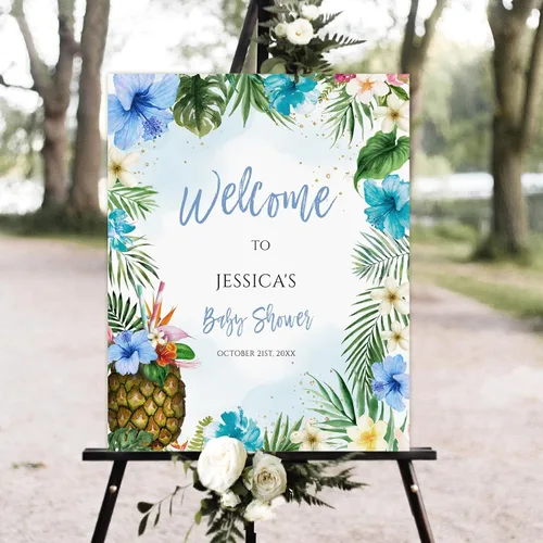 Vista 8 de Letrero de bienvenida de safari para baby shower, plantilla de cartel de baby shower, baby shower de género neutro, letrero editable de baby shower