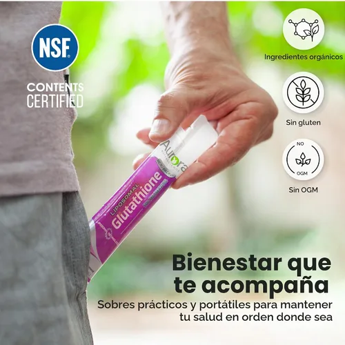 Vista 7 de Aurora Nutrascience Micro-Pack Glutatión liposomal, 10 paquetes