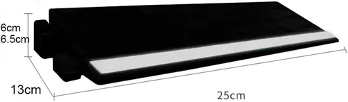 Vista 5 de ZJIEX Rampa de umbral de goma, rampas de bordillo antideslizantes, rampa para silla de ruedas de 3 a 2.6 in de alto, rampa empalmable con tira