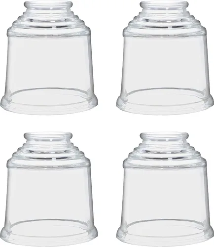 Vista 8 de Aspen Creative 23178-65-4 Pantalla de vidrio de repuesto para ventilador de techo con forma de campana de alabastro transicional, ajuste de 2-1/8