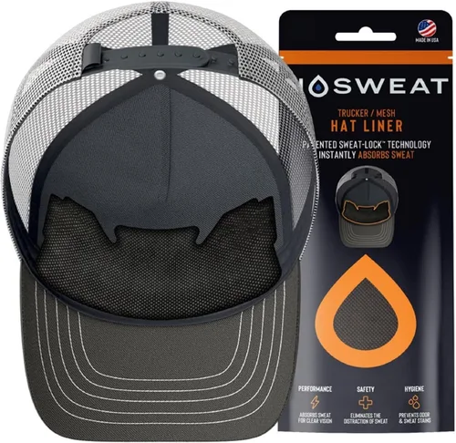 Vista 5 de Trucker Hat Sweat Liner & Mesh Hat Sweat Guard Bands Patentado por NoSweat