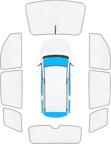 Vista 87 de KMF 6 piezas de parasoles gruesos para Mazda 3 Hatchback (No Sedán) 2014-2018 Accesorios, parasoles completos para parabrisas y ventanas de coche