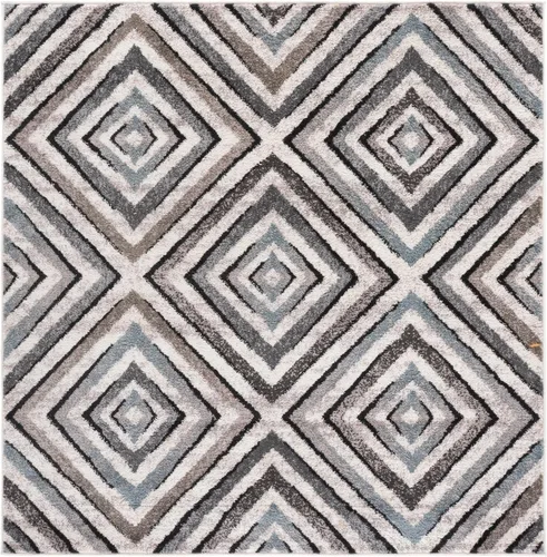 Vista 6 de SAFAVIEH Amsterdam Collection AMS109A - Alfombra para pasillo, 2 pies 3 pulgadas x 8 pies, color crema y beige, diseño geométrico de diamante,