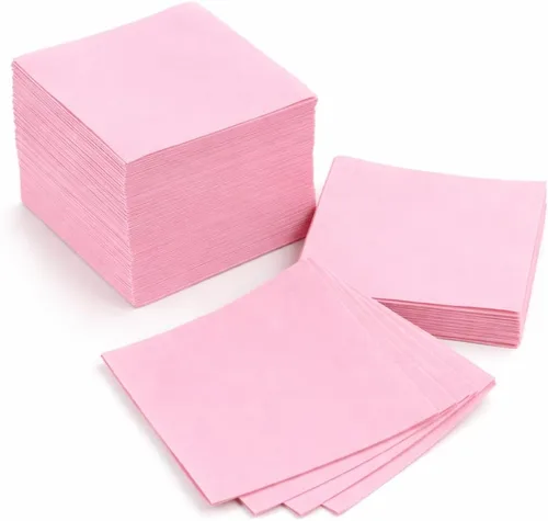 Vista 12 de AH AMERICAN HOMESTEAD Servilletas de cóctel de papel, servilletas desechables similares al lino, 4.75 x 4.75 pulgadas, servilletas cuadradas a Azul