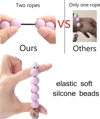 Vista 7 de BVGA Pulsera llavero de pulsera de silicona para mujer
