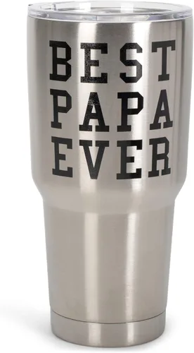 Vista 8 de Elanze Designs Best Dad Ever - Taza de viaje de acero inoxidable de 30 onzas con tapa