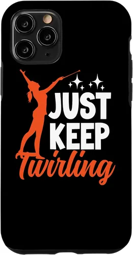 Vista 13 de Funda para iPhone 12 mini Just Keep Twirling Baton Twirler Majorette Twirl Dancer