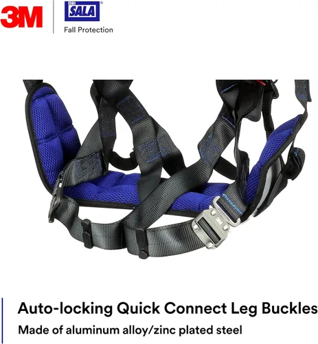 Vista 5 de 3M DBI-SALA ExoFit X300 X-Style - Arnés de seguridad para escalada en torre con eslinga de asiento rígido, acolchado de espalda y cadera, hebillas