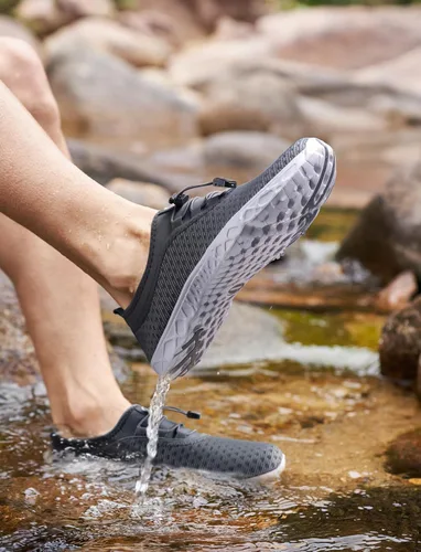 Vista 4 de SEEKWAY Zapatos de agua para hombre y mujer, secado rápido, zapatos acuáticos descalzos, playa, caminar, kayak, canotaje, deportes acuáticos SP006