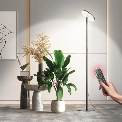 Vista 11 de Luz de crecimiento alto de espectro completo de 40 W, luz de planta de pie ajustable de 85 pulgadas para plantas de interior, regulable de 10