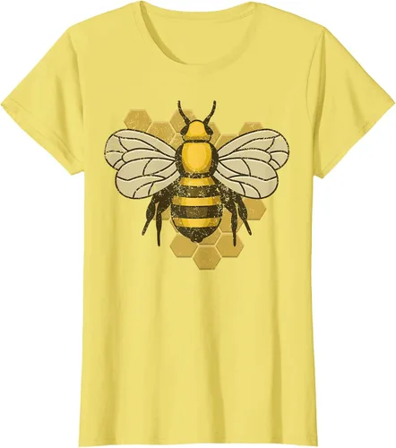 Vista 30 de Retro Beekeeper Beekeeper Honey Bumblebee Vintage Saves Bees T-Shirt Asphalt Grey