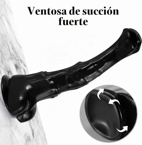 Vista 5 de Consolador de caballo, consoladores de animales suaves y realistas de 9.8 pulgadas con potentes ventosas, juguete sexual anal para adultos
